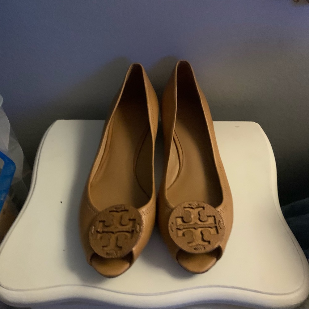 Brown torch Burch heels